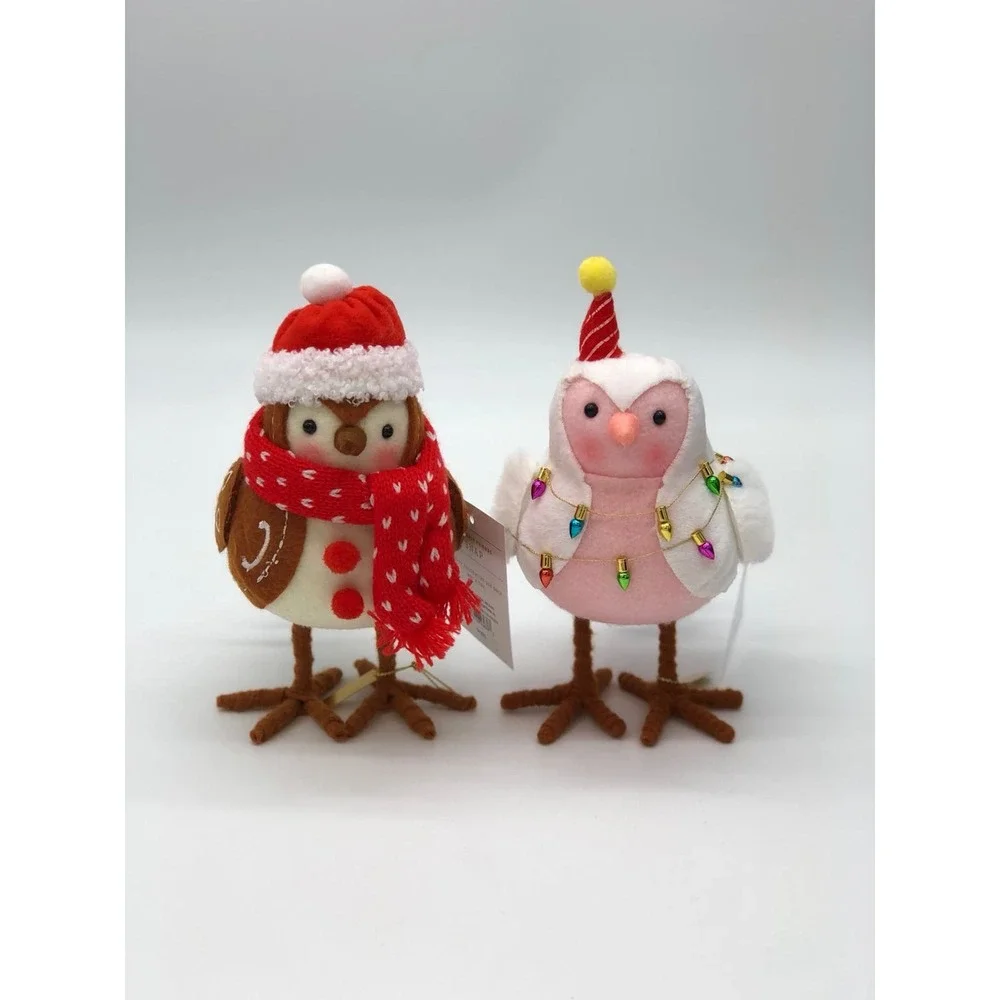 2 New Target Wondershop Christmas Birds Tinsel Snap Gingerbread Lights 2023
